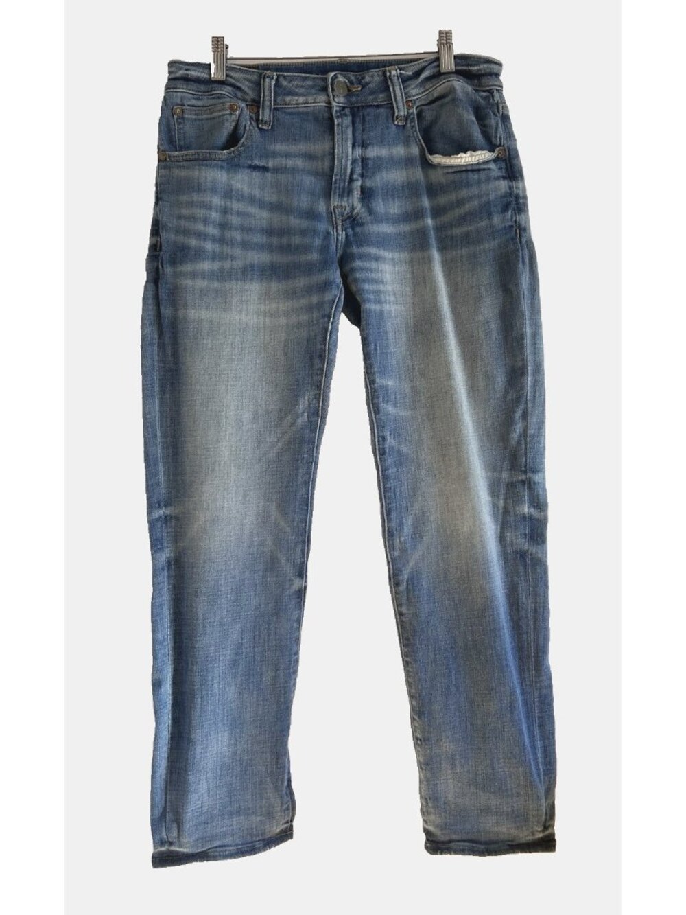 American Eagle Slim Straight Stretch Jeans Faded Blue Wash Men’s 31x30